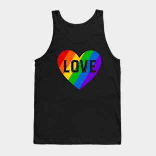 LGBTQ Pride Love Rainbow Heart Tank Top